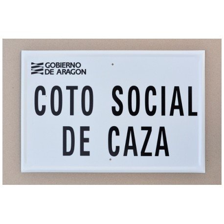 Tablilla de Primer Orden COTO SOCIAL DE CAZA